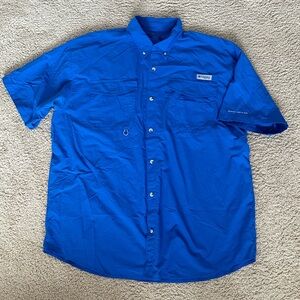 Columbia Men's Blue XXL fishing Shirt